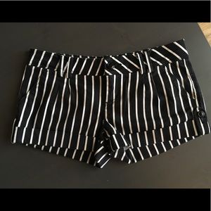 Black & White Striped Shorts